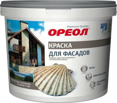 Атмосферостойкая водно-дисперсионная полиакриловая краска для фасадов для наружных работ 5472