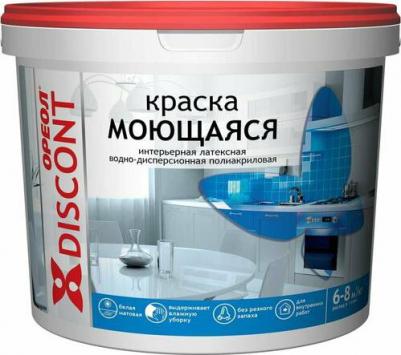 Краска воднодисперсионная, Дисконт, универсальная, моющаяся, матовая, белая, 13 кг
