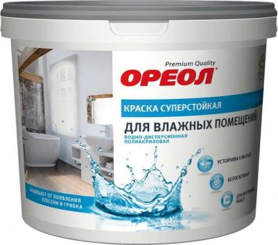 Суперстойкая водно-дисперсионная краска для влажных помещений для внутренних работ 50232 – фото 4