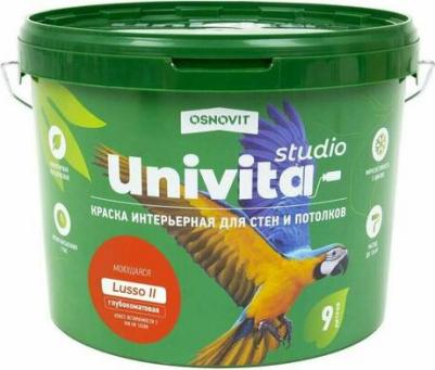 Краска фасадная Унивита СSt92 силикатная база А белая 9 л – фото 1