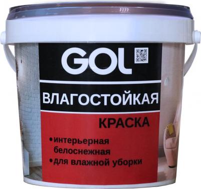11605772 GOL Краска акриловая Влагостойкая для стен ВД-АК-2180 белоснежная 167 1,4кг 11605772