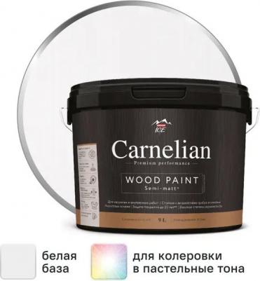 Краска для древесины Carnelian моющаяся матовая цвет белый база А 9 л – фото 2