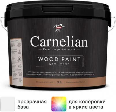 Краска для древесины Carnelian моющаяся матовая прозрачная база С 9 л – фото 3