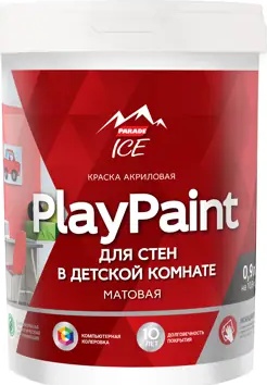 Краска для стен и потолков Diy PlayPaint матовая прозрачная база C 0.9 л – фото 2