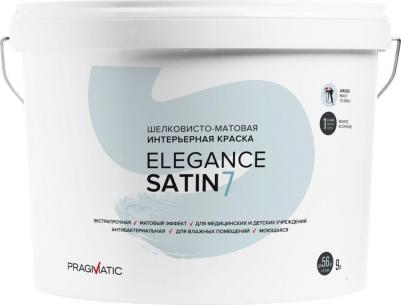 Краска моющаяся Elegance Satin база А белая 9 л