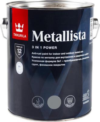 Краска для металла по ржавчине 3в1 Metallista 2,3 л серебряная – фото 3