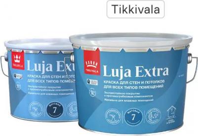 Краска для стен и потолков, Luja Extra, матовая, база С, бесцветная, 9 л