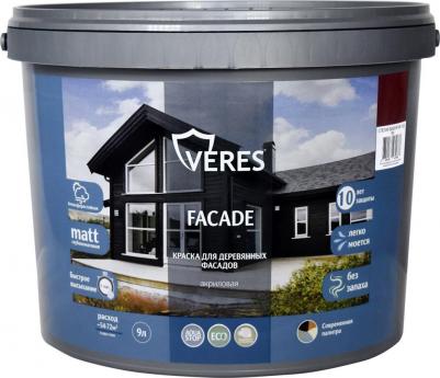 Краска для деревянных фасадов Facade, акриловая, матовая, 0,9 л, теплый камень – фото 3