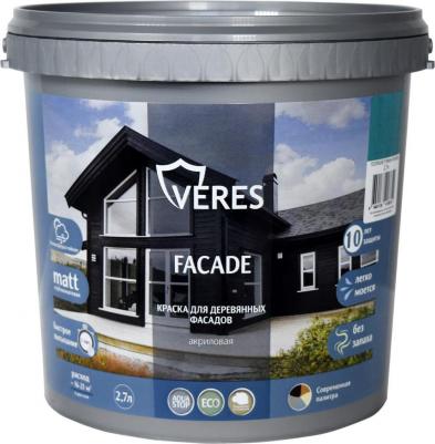 Краска для деревянных фасадов Facade, акриловая, матовая, 2,7 л, голубой туман – фото 2