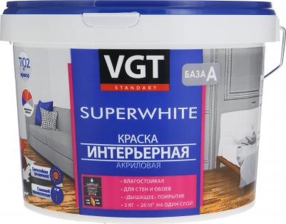Краска ВД-АК-2180 Superwhite интерьерная супербелая база А 3кг (4) 15 336 – фото 4