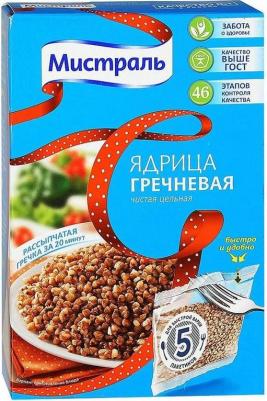 Гречка ядрица, 5 пакетиков по 80 г