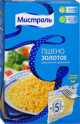 Пшено "Золотое", 5 пакетиков по 80 г