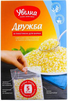 "Дружба" рис и пшено смесь в пакетах для варки, 5 шт по 80 г – фото 1