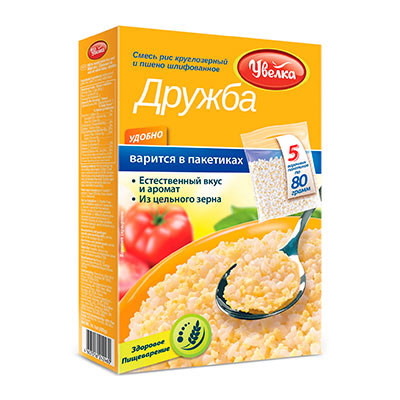 "Дружба" рис и пшено смесь в пакетах для варки, 5 шт по 80 г – фото 5