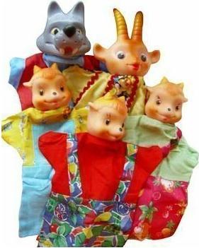 Кукольный театр "Козлята и волк" 5 персонажей в пакете 11090 – фото 3