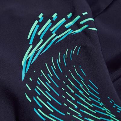 Плавки-шорты для девочек с открытой спиной, бирюзовый – фото 12