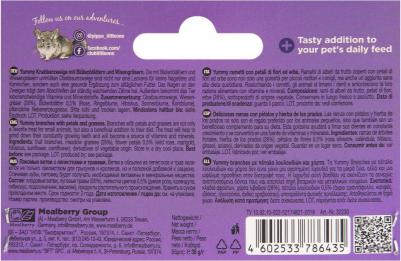 Лакомство для грызунов, лакомые ветви с травами и лепестками – фото 6