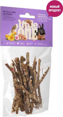 Лакомство для грызунов, лакомые ветви с травами и лепестками – фото 7