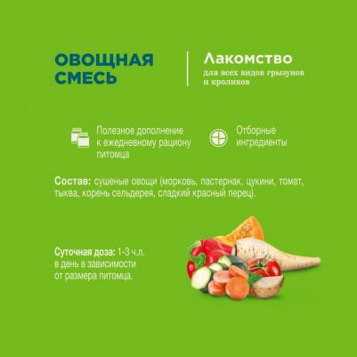 Лакомство Овощная смесь (140 гр.) для всех видов грызунов – фото 2