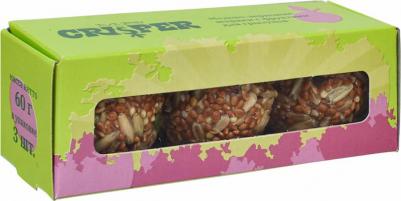 медово-зерновые шарики для грызунов с фруктами, 3шт. (60 г)