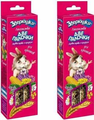 Зверюшки Лакомство-корзиночки (луговые травы+кукуруза) для кроликов – фото 5