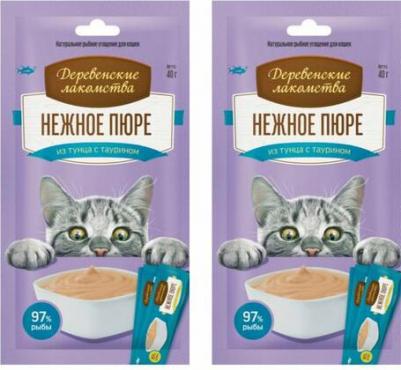 Лакомство для кошек Нежное пюре из тунца 4х10г – фото 11