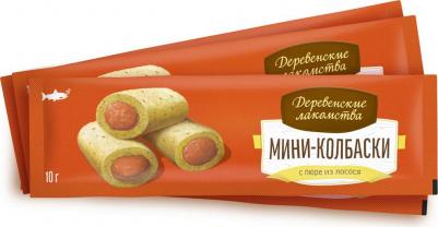 мини-колбаски с пюре для кошек 4х10 г. (Лосось, 40 г.) – фото 12