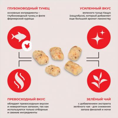 лакомство Churu Bee Запеченные трубочки для кошек Тунец Магуро и запечённое куриное филе 10г * 3шт – фото 3