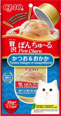 Лакомство для кошек Pon Churu Суфле из тунца кацуо и кацуобуси, 70 г
