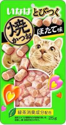 Лакомство для кошек Tobitsuko Yakikatsuo со вкусом морского гребешка, 25 г – фото 1