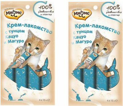 Крем-лакомство для кошек (Тунец Кацуо и Магуро, 15 г. х 4 шт.) – фото 3