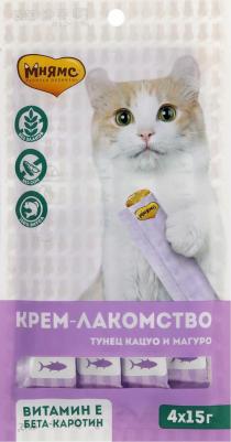Крем-лакомство для кошек (Тунец Кацуо и Магуро, 15 г. х 4 шт.) – фото 10