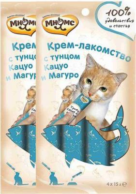 Крем-лакомство для кошек (Тунец Кацуо и Магуро, 15 г. х 4 шт.) – фото 18