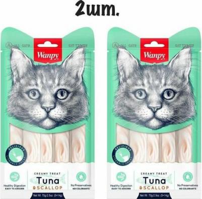 Лакомство для кошек Cat нежное пюре из тунца и гребешка, 70 г – фото 2
