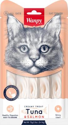 Лакомство для кошек нежное пюре из тунца и лосося, 70 г