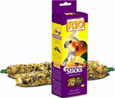 Палочки для средних попугайчиков с медом и орехами