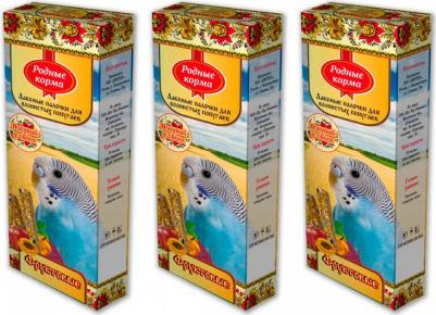 Лакомство для волнистых попугаев палочки с вруктами, 2х45 г – фото 2