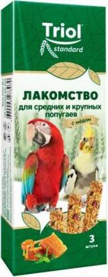 Лакомства для птиц для средних и крупных попугаев, с мёдом, КФ-15600