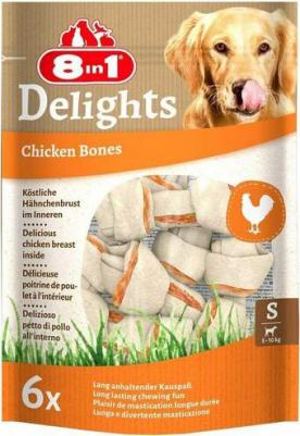 Лакомство DELIGHTS S Chicken косточка 11см с курицей для собак мелких и средних пород – фото 6