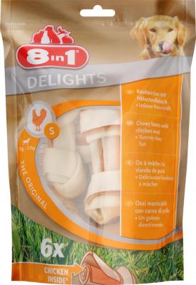 Лакомство DELIGHTS S Chicken косточка 11см с курицей для собак мелких и средних пород – фото 19