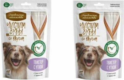 Чистим зубы 100 г для собак от 20 кг твистер с уткой – фото 4