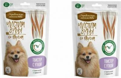 Чистим зубы 80 г для собак до 10 кг твистер с уткой – фото 5