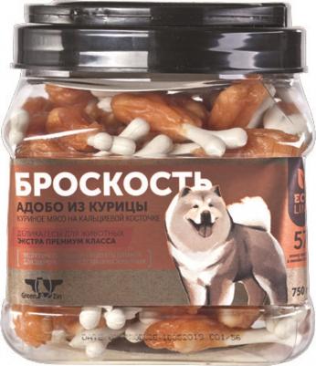 Лакомство для собак "БросКость", куриное мясо на кальциевой косточке, 750 г