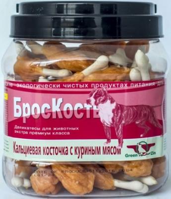 Лакомство для собак "БросКость", куриное мясо на кальциевой косточке, 750 г – фото 4