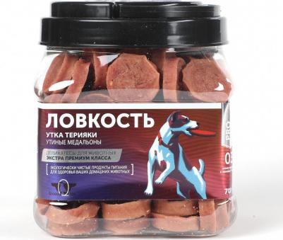 Лакомство для собак Ловкость Утка терияки, сушеные утиные медальоны 700г – фото 3