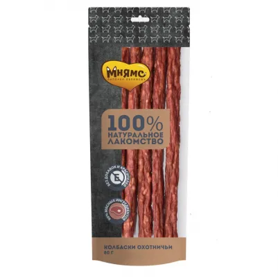 Лакомство для собак колбаски охотничьи 80г – фото 9
