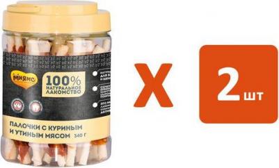 Лакомство Палочки с куриным и утиным мясом для собак 340г – фото 13