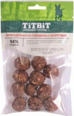 Лакомство для собак Фрикадельки из говядины с морковью Золотая коллекция 70г