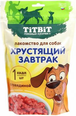 Лакомство для собак Хрустящий завтрак с говядиной, 350 г