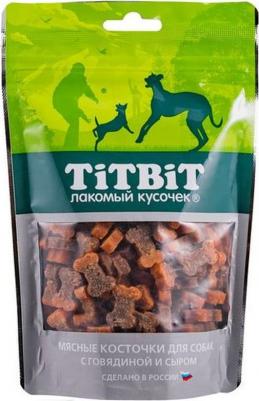 Лакомство для собак Косточки мясные с Говядиной и сыром, 145г – фото 1